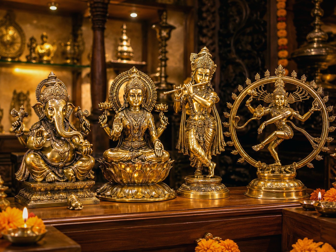 Brass idols collection